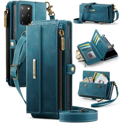 CaseMe C39 RFID Blocking Zipper Wallet Leather Phone Case with Crossbody Strap, For Samsung Galaxy S20 FE 5G, For Samsung Galaxy S20 Ultra 5G, For Samsung Galaxy S20+ 5G, For Samsung Galaxy S20 5G, For Samsung Galaxy A17, For Samsung Galaxy S25 / S24 5...