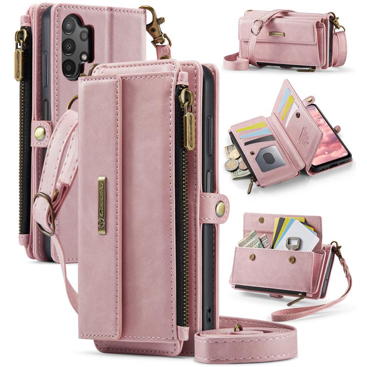CaseMe C39 RFID Blocking Zipper Wallet Leather Phone Case with Crossbody Strap, For Samsung Galaxy S20 FE 5G, For Samsung Galaxy S20 Ultra 5G, For Samsung Galaxy S20+ 5G, For Samsung Galaxy S20 5G, For Samsung Galaxy A17, For Samsung Galaxy S25 / S24 5...