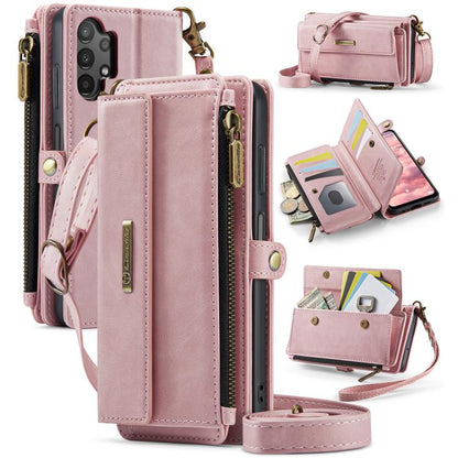 CaseMe C39 RFID Blocking Zipper Wallet Leather Phone Case with Crossbody Strap, For Samsung Galaxy S20 FE 5G, For Samsung Galaxy S20 Ultra 5G, For Samsung Galaxy S20+ 5G, For Samsung Galaxy S20 5G, For Samsung Galaxy A17, For Samsung Galaxy S25 / S24 5...