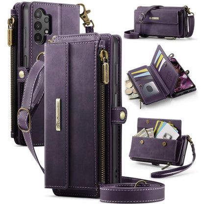 CaseMe C39 RFID Blocking Zipper Wallet Leather Phone Case with Crossbody Strap, For Samsung Galaxy S20 FE 5G, For Samsung Galaxy S20 Ultra 5G, For Samsung Galaxy S20+ 5G, For Samsung Galaxy S20 5G, For Samsung Galaxy A17, For Samsung Galaxy S25 / S24 5...
