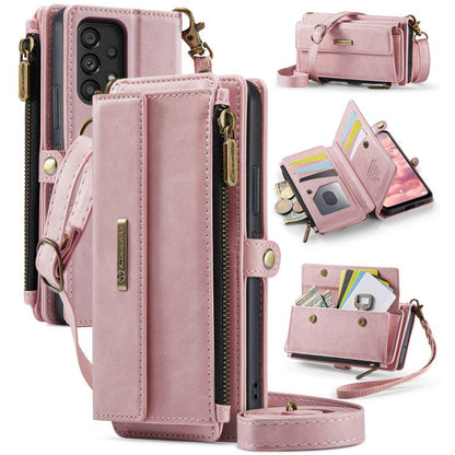 CaseMe C39 RFID Blocking Zipper Wallet Leather Phone Case with Crossbody Strap, For Samsung Galaxy S23 5G, For Samsung Galaxy S22+ 5G, For Samsung Galaxy S22 5G, For Samsung Galaxy S21 FE 5G, For Samsung Galaxy A52, For Samsung Galaxy A53              ...
