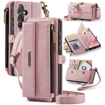 CaseMe C39 RFID Blocking Zipper Wallet Leather Phone Case with Crossbody Strap, For Samsung Galaxy S25 Ultra 5G, For Samsung Galaxy S24 FE 5G, For Samsung Galaxy A55 5G, For Samsung Galaxy S24 Ultra 5G, For Samsung Galaxy A15, For Samsung Galaxy S23 FE...