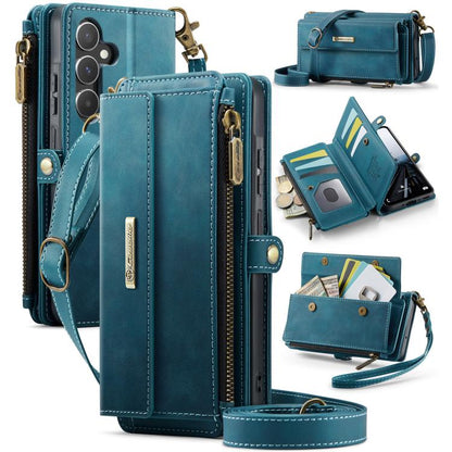 CaseMe C39 RFID Blocking Zipper Wallet Leather Phone Case with Crossbody Strap, For Samsung Galaxy S25 Ultra 5G, For Samsung Galaxy S24 FE 5G, For Samsung Galaxy A55 5G, For Samsung Galaxy S24 Ultra 5G, For Samsung Galaxy A15, For Samsung Galaxy S23 FE...