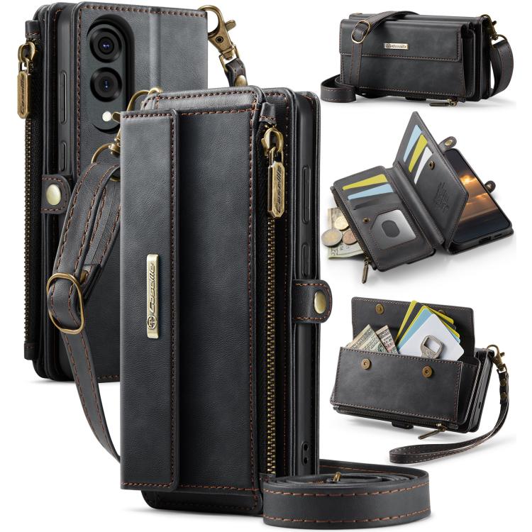 CaseMe C39 RFID Blocking Zipper Wallet Leather Phone Case with Crossbody Strap, For Galaxy S26 FE 5G, For Samsung Galaxy S26+ 5G, For Samsung Galaxy S26 Ultra 5G, For Samsung Galaxy S26 5G, For Samsung Galaxy A57 5G, For Samsung Galaxy S25 FE 5G       ...