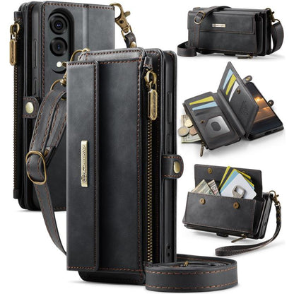 CaseMe C39 RFID Blocking Zipper Wallet Leather Phone Case with Crossbody Strap, For Galaxy S26 FE 5G, For Samsung Galaxy S26+ 5G, For Samsung Galaxy S26 Ultra 5G, For Samsung Galaxy S26 5G, For Samsung Galaxy A57 5G, For Samsung Galaxy S25 FE 5G       ...