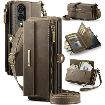 CaseMe C39 RFID Blocking Zipper Wallet Leather Phone Case with Crossbody Strap, For Galaxy S26 FE 5G, For Samsung Galaxy S26+ 5G, For Samsung Galaxy S26 Ultra 5G, For Samsung Galaxy S26 5G, For Samsung Galaxy A57 5G, For Samsung Galaxy S25 FE 5G       ...