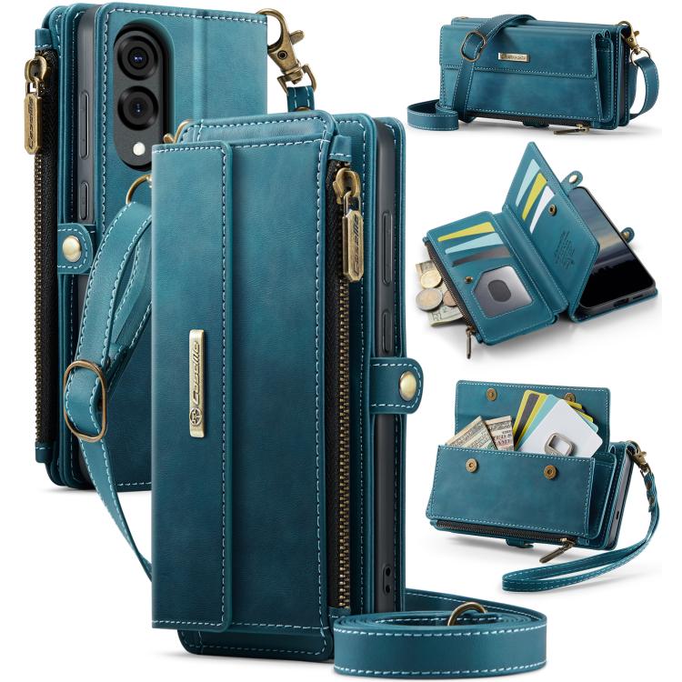 CaseMe C39 RFID Blocking Zipper Wallet Leather Phone Case with Crossbody Strap, For Galaxy S26 FE 5G, For Samsung Galaxy S26+ 5G, For Samsung Galaxy S26 Ultra 5G, For Samsung Galaxy S26 5G, For Samsung Galaxy A57 5G, For Samsung Galaxy S25 FE 5G       ...
