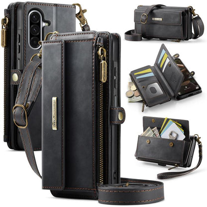 CaseMe C39 RFID Blocking Zipper Wallet Leather Phone Case with Crossbody Strap, For Samsung Galaxy S20 FE 5G, For Samsung Galaxy S20 Ultra 5G, For Samsung Galaxy S20+ 5G, For Samsung Galaxy S20 5G, For Samsung Galaxy A17, For Samsung Galaxy S25 / S24 5...