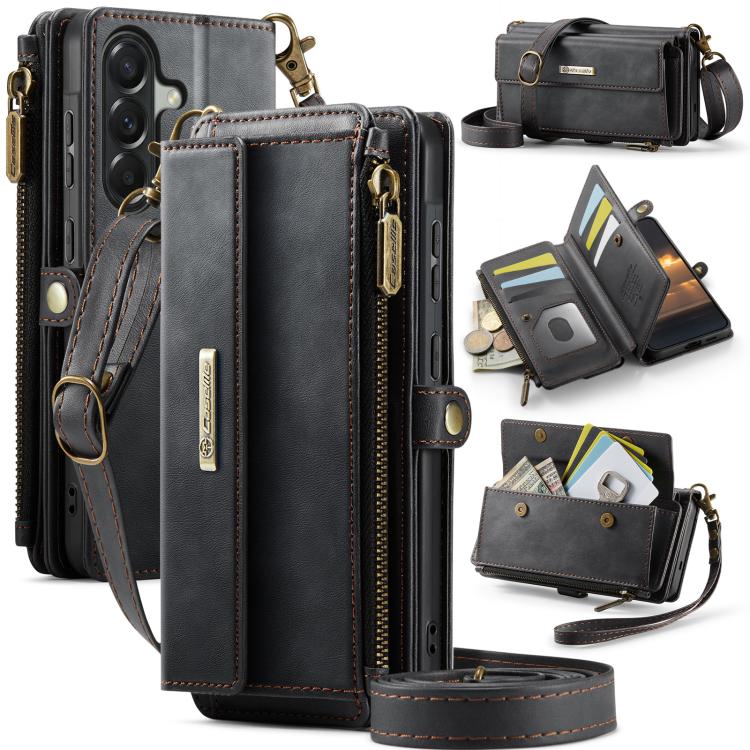 CaseMe C39 RFID Blocking Zipper Wallet Leather Phone Case with Crossbody Strap, For Galaxy S26 FE 5G, For Samsung Galaxy S26+ 5G, For Samsung Galaxy S26 Ultra 5G, For Samsung Galaxy S26 5G, For Samsung Galaxy A57 5G, For Samsung Galaxy S25 FE 5G       ...