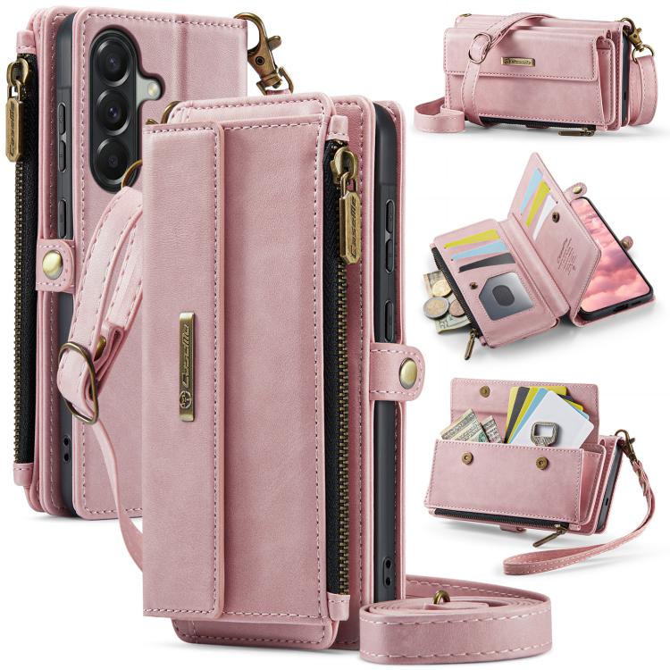 CaseMe C39 RFID Blocking Zipper Wallet Leather Phone Case with Crossbody Strap, For Galaxy S26 FE 5G, For Samsung Galaxy S26+ 5G, For Samsung Galaxy S26 Ultra 5G, For Samsung Galaxy S26 5G, For Samsung Galaxy A57 5G, For Samsung Galaxy S25 FE 5G       ...