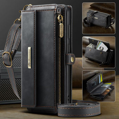 CaseMe C39 RFID Blocking Zipper Wallet Leather Phone Case with Crossbody Strap, For Galaxy S26 FE 5G, For Samsung Galaxy S26+ 5G, For Samsung Galaxy S26 Ultra 5G, For Samsung Galaxy S26 5G, For Samsung Galaxy A57 5G, For Samsung Galaxy S25 FE 5G       ...
