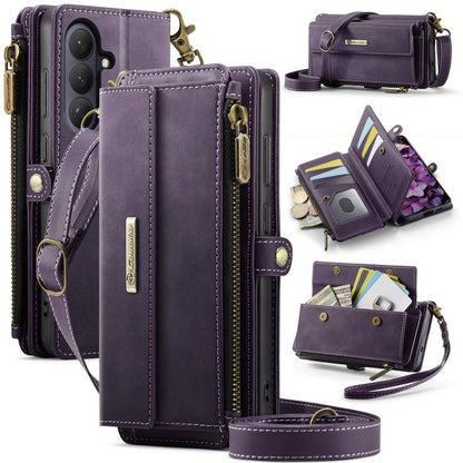 CaseMe C39 RFID Blocking Zipper Wallet Leather Phone Case with Crossbody Strap, For Galaxy S26 FE 5G, For Samsung Galaxy S26+ 5G, For Samsung Galaxy S26 Ultra 5G, For Samsung Galaxy S26 5G, For Samsung Galaxy A57 5G, For Samsung Galaxy S25 FE 5G       ...