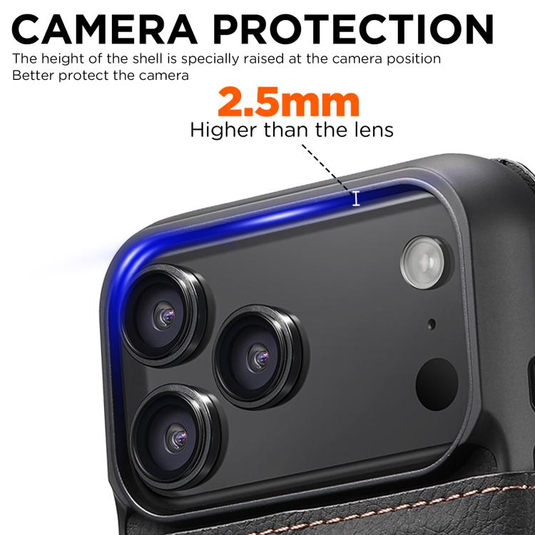 Suteni Q05 2-in-1 Multi-function MagSafe Wallet Litchi Leather Phone Case