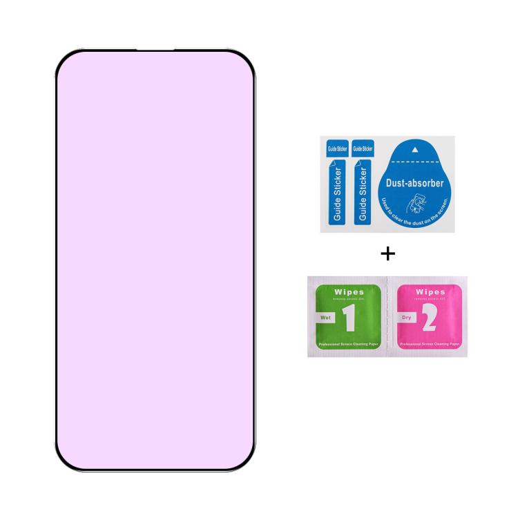 JUNSUNMAY 25pcs Anti-Blue Light Silk Print HD Tempered Glass Film