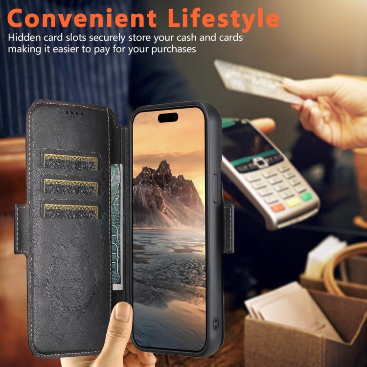 Suteni Q06 2-in-1 Multi-function Detachable Wallet MagSafe Phone Case