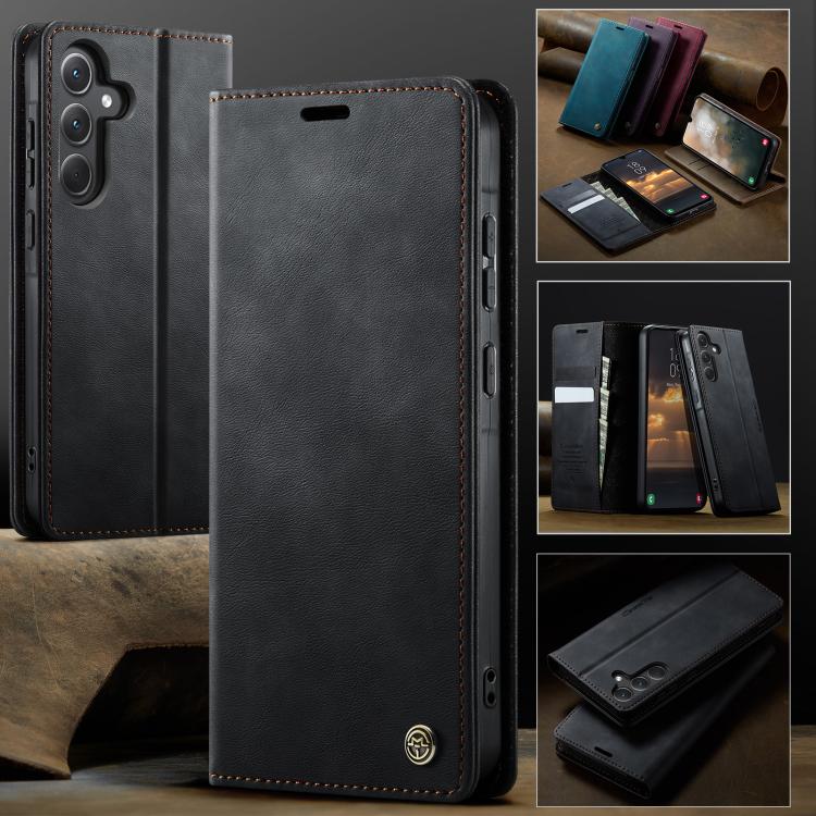 CaseMe 033 Calf Leather Lining Microfibre RFID Blocking Phone Case, For Samsung Galaxy A35 5G, For Samsung Galaxy S24 Ultra 5G, For Samsung Galaxy A15, For Samsung Galaxy A25, For Samsung Galaxy S23 FE 5G, For Samsung Galaxy A24 4G                     ...