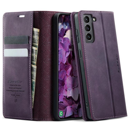 CaseMe 033 Calf Leather Lining Microfibre RFID Blocking Phone Case, For Samsung Galaxy S22 5G, For Samsung Galaxy S21 FE 5G, For Samsung Galaxy S21 5G, For Samsung Galaxy S21+ 5G, For Samsung Galaxy S21 Ultra 5G, For Samsung Galaxy Note20 Ultra        ...