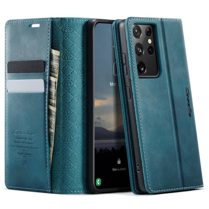 CaseMe 033 Calf Leather Lining Microfibre RFID Blocking Phone Case, For Samsung Galaxy S22 5G, For Samsung Galaxy S21 FE 5G, For Samsung Galaxy S21 5G, For Samsung Galaxy S21+ 5G, For Samsung Galaxy S21 Ultra 5G, For Samsung Galaxy Note20 Ultra        ...