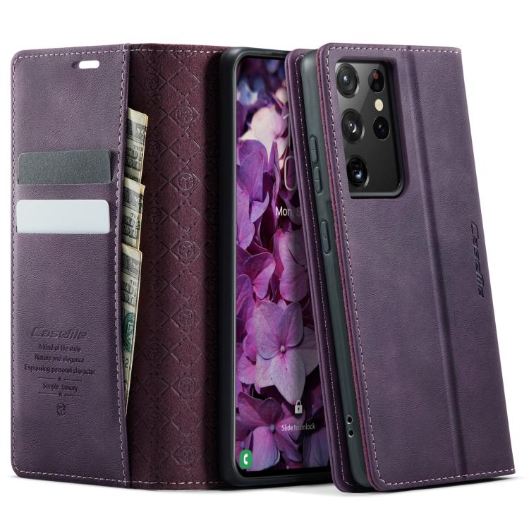 CaseMe 033 Calf Leather Lining Microfibre RFID Blocking Phone Case, For Samsung Galaxy S22 5G, For Samsung Galaxy S21 FE 5G, For Samsung Galaxy S21 5G, For Samsung Galaxy S21+ 5G, For Samsung Galaxy S21 Ultra 5G, For Samsung Galaxy Note20 Ultra        ...
