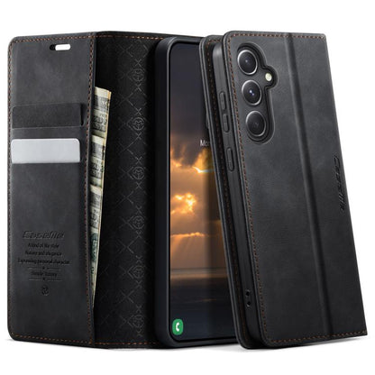 CaseMe 033 Calf Leather Lining Microfibre RFID Blocking Phone Case, For Samsung Galaxy A35 5G, For Samsung Galaxy S24 Ultra 5G, For Samsung Galaxy A15, For Samsung Galaxy A25, For Samsung Galaxy S23 FE 5G, For Samsung Galaxy A24 4G                     ...