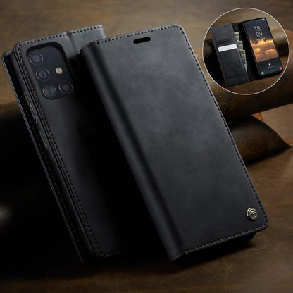 CaseMe 033 Calf Leather Lining Microfibre RFID Blocking Phone Case, For Samsung Galaxy A51, For Samsung Galaxy Note10+, For Samsung Galaxy S10+, For Samsung Galaxy S10, For Samsung Galaxy A17, For Samsung Galaxy S24 / S25 5G                            ...