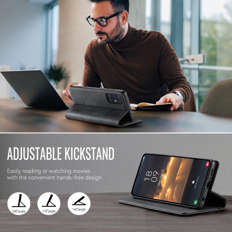 CaseMe 033 Calf Leather Lining Microfibre RFID Blocking Phone Case, For Samsung Galaxy A51, For Samsung Galaxy Note10+, For Samsung Galaxy S10+, For Samsung Galaxy S10, For Samsung Galaxy A17, For Samsung Galaxy S24 / S25 5G                            ...