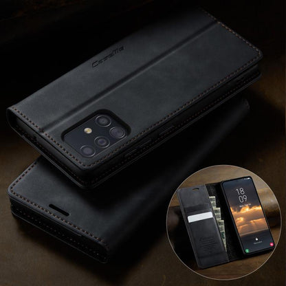 CaseMe 033 Calf Leather Lining Microfibre RFID Blocking Phone Case, For Samsung Galaxy A51, For Samsung Galaxy Note10+, For Samsung Galaxy S10+, For Samsung Galaxy S10, For Samsung Galaxy A17, For Samsung Galaxy S24 / S25 5G                            ...