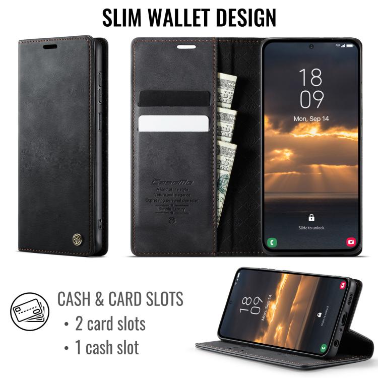 CaseMe 033 Calf Leather Lining Microfibre RFID Blocking Phone Case, For Samsung Galaxy A52 / A52s 5G, For Samsung Galaxy A50s / A30s