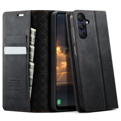 CaseMe 033 Calf Leather Lining Microfibre RFID Blocking Phone Case, For Samsung Galaxy A35 5G, For Samsung Galaxy S24 Ultra 5G, For Samsung Galaxy A15, For Samsung Galaxy A25, For Samsung Galaxy S23 FE 5G, For Samsung Galaxy A24 4G                     ...