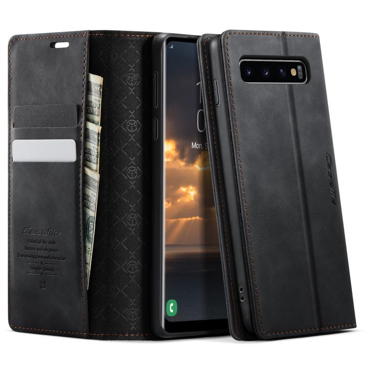 CaseMe 033 Calf Leather Lining Microfibre RFID Blocking Phone Case, For Samsung Galaxy A51, For Samsung Galaxy Note10+, For Samsung Galaxy S10+, For Samsung Galaxy S10, For Samsung Galaxy A17, For Samsung Galaxy S24 / S25 5G                            ...
