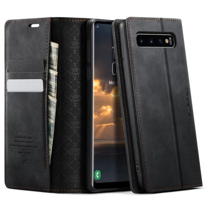 CaseMe 033 Calf Leather Lining Microfibre RFID Blocking Phone Case, For Samsung Galaxy A51, For Samsung Galaxy Note10+, For Samsung Galaxy S10+, For Samsung Galaxy S10, For Samsung Galaxy A17, For Samsung Galaxy S24 / S25 5G                            ...