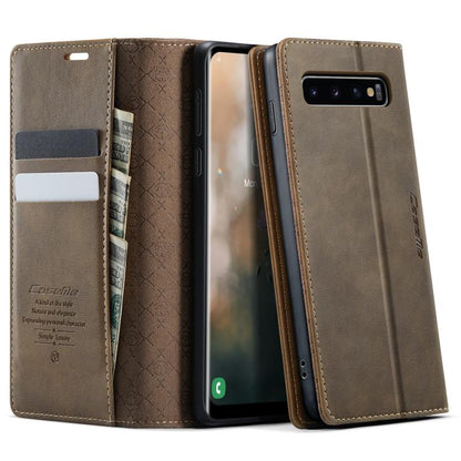 CaseMe 033 Calf Leather Lining Microfibre RFID Blocking Phone Case, For Samsung Galaxy A51, For Samsung Galaxy Note10+, For Samsung Galaxy S10+, For Samsung Galaxy S10, For Samsung Galaxy A17, For Samsung Galaxy S24 / S25 5G                            ...