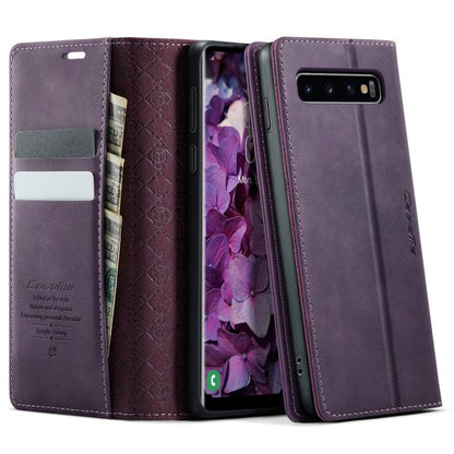 CaseMe 033 Calf Leather Lining Microfibre RFID Blocking Phone Case, For Samsung Galaxy A51, For Samsung Galaxy Note10+, For Samsung Galaxy S10+, For Samsung Galaxy S10, For Samsung Galaxy A17, For Samsung Galaxy S24 / S25 5G                            ...