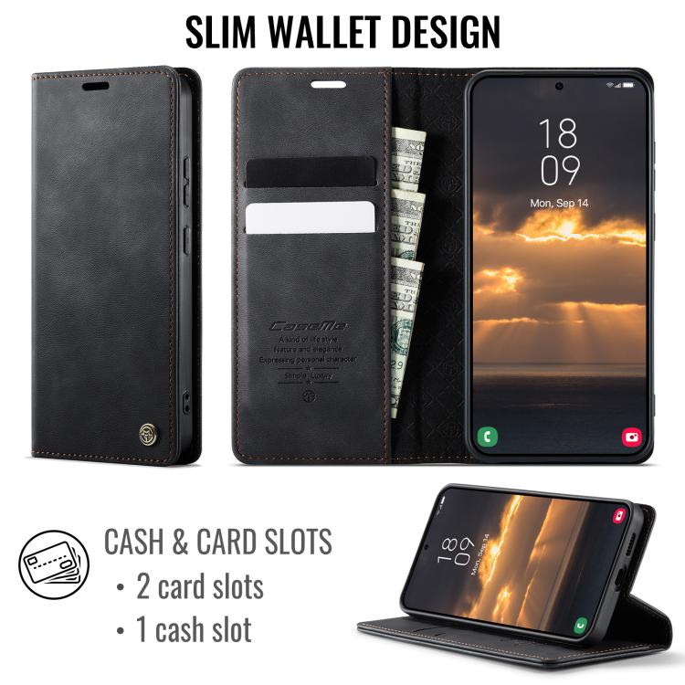 CaseMe 033 Calf Leather Lining Microfibre RFID Blocking Phone Case, For Samsung Galaxy S22 5G, For Samsung Galaxy S21 FE 5G, For Samsung Galaxy S21 5G, For Samsung Galaxy S21+ 5G, For Samsung Galaxy S21 Ultra 5G, For Samsung Galaxy Note20 Ultra        ...