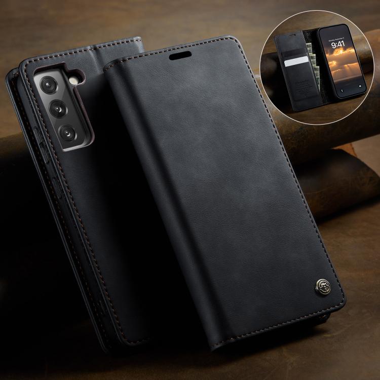 CaseMe 033 Calf Leather Lining Microfibre RFID Blocking Phone Case, For Samsung Galaxy S22 5G, For Samsung Galaxy S21 FE 5G, For Samsung Galaxy S21 5G, For Samsung Galaxy S21+ 5G, For Samsung Galaxy S21 Ultra 5G, For Samsung Galaxy Note20 Ultra        ...