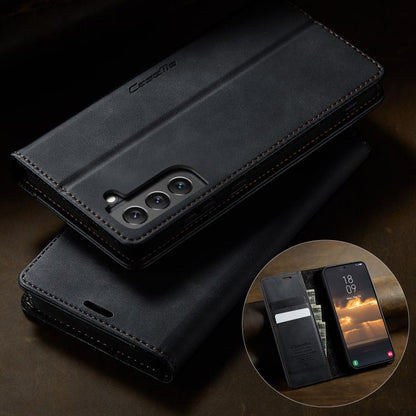 CaseMe 033 Calf Leather Lining Microfibre RFID Blocking Phone Case, For Samsung Galaxy S22 5G, For Samsung Galaxy S21 FE 5G, For Samsung Galaxy S21 5G, For Samsung Galaxy S21+ 5G, For Samsung Galaxy S21 Ultra 5G, For Samsung Galaxy Note20 Ultra        ...