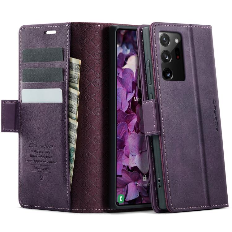 CaseMe 033 Calf Leather Lining Microfibre RFID Blocking Phone Case, For Samsung Galaxy S22 5G, For Samsung Galaxy S21 FE 5G, For Samsung Galaxy S21 5G, For Samsung Galaxy S21+ 5G, For Samsung Galaxy S21 Ultra 5G, For Samsung Galaxy Note20 Ultra        ...