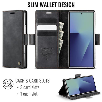 CaseMe 033 Calf Leather Lining Microfibre RFID Blocking Phone Case, For Samsung Galaxy Z Fold7 5G, For Samsung Galaxy Z Filp7 5G, For Samsung Galaxy S25 Edge, For Samsung Galaxy A56 5G, For Samsung Galaxy A26, For Samsung Galaxy A36 5G                 ...