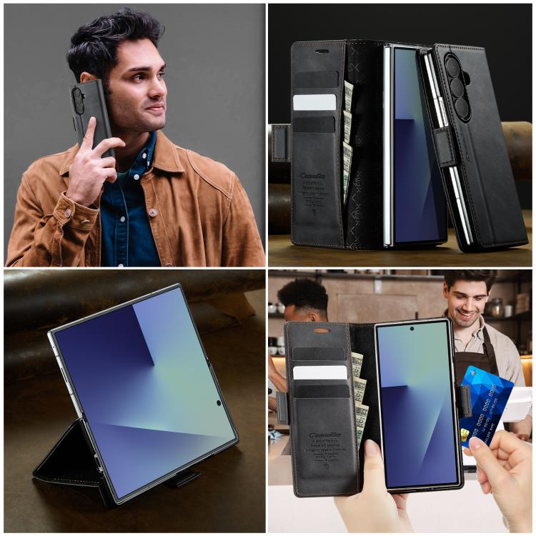 CaseMe 033 Calf Leather Lining Microfibre RFID Blocking Phone Case, For Samsung Galaxy Z Fold7 5G, For Samsung Galaxy Z Filp7 5G, For Samsung Galaxy S25 Edge, For Samsung Galaxy A56 5G, For Samsung Galaxy A26, For Samsung Galaxy A36 5G                 ...