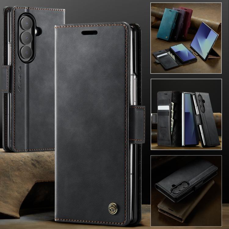 CaseMe 033 Calf Leather Lining Microfibre RFID Blocking Phone Case, For Samsung Galaxy Z Fold7 5G, For Samsung Galaxy Z Filp7 5G, For Samsung Galaxy S25 Edge, For Samsung Galaxy A56 5G, For Samsung Galaxy A26, For Samsung Galaxy A36 5G                 ...