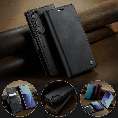 CaseMe 033 Calf Leather Lining Microfibre RFID Blocking Phone Case, For Samsung Galaxy Z Fold7 5G, For Samsung Galaxy Z Filp7 5G, For Samsung Galaxy S25 Edge, For Samsung Galaxy A56 5G, For Samsung Galaxy A26, For Samsung Galaxy A36 5G                 ...