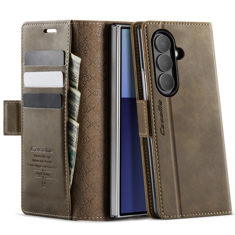 CaseMe 033 Calf Leather Lining Microfibre RFID Blocking Phone Case, For Samsung Galaxy Z Fold7 5G, For Samsung Galaxy Z Filp7 5G, For Samsung Galaxy S25 Edge, For Samsung Galaxy A56 5G, For Samsung Galaxy A26, For Samsung Galaxy A36 5G                 ...