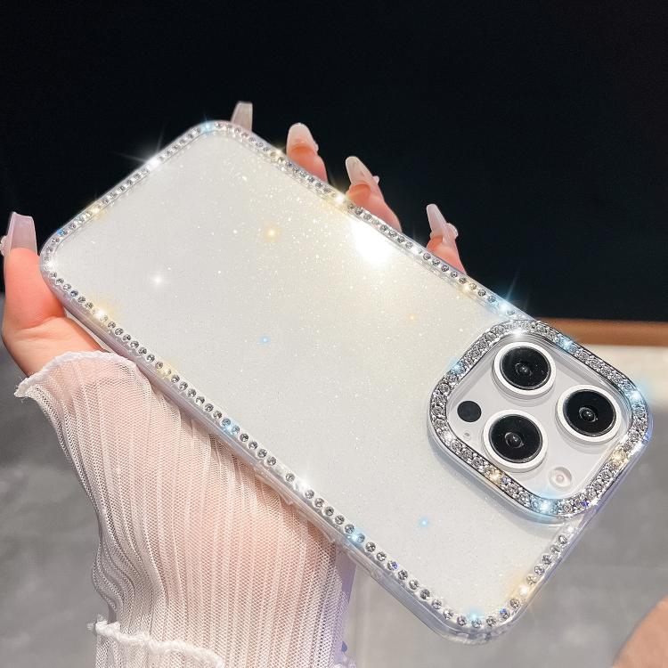 Rhinestone Glitter TPU 4-corners Anti-fall Phone Case