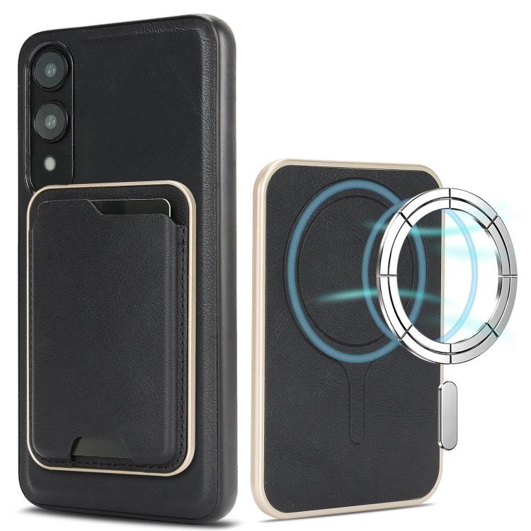 Kalebol Slim MagSafe Ring Magnetic Card Bag Leather Phone Case, For Samsung Galaxy S26 Ultra 5G, For Samsung Galaxy S25 Edge 5G, For Samsung Galaxy S25 5G, For Samsung Galaxy S25+ 5G, For Samsung Galaxy S25 Ultra 5G, For Samsung Galaxy S24 Ultra 5G    ...