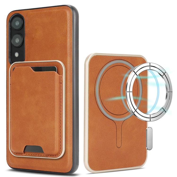 Kalebol Slim MagSafe Ring Magnetic Card Bag Leather Phone Case, For Samsung Galaxy S26 Ultra 5G, For Samsung Galaxy S25 Edge 5G, For Samsung Galaxy S25 5G, For Samsung Galaxy S25+ 5G, For Samsung Galaxy S25 Ultra 5G, For Samsung Galaxy S24 Ultra 5G    ...