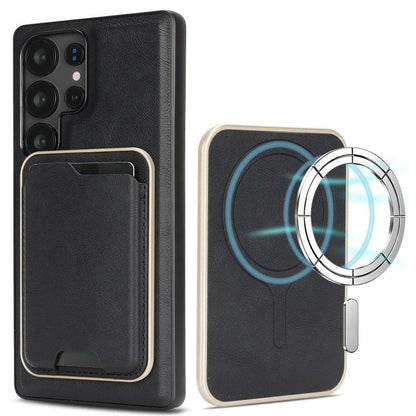 Kalebol Slim MagSafe Ring Magnetic Card Bag Leather Phone Case, For Samsung Galaxy S26 Ultra 5G, For Samsung Galaxy S25 Edge 5G, For Samsung Galaxy S25 5G, For Samsung Galaxy S25+ 5G, For Samsung Galaxy S25 Ultra 5G, For Samsung Galaxy S24 Ultra 5G    ...