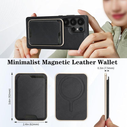 Kalebol Slim MagSafe Ring Magnetic Card Bag Leather Phone Case, For Samsung Galaxy S23 Ultra 5G, For Samsung Galaxy S23+ 5G, For Samsung Galaxy S23 5G, For Samsung Galaxy S22 Ultra 5G