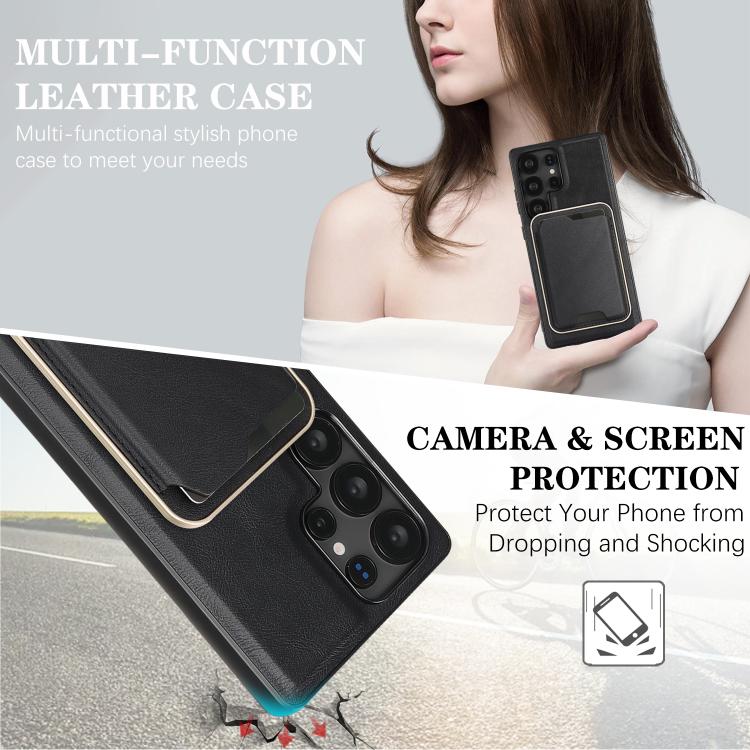 Kalebol Slim MagSafe Ring Magnetic Card Bag Leather Phone Case, For Samsung Galaxy S23 Ultra 5G, For Samsung Galaxy S23+ 5G, For Samsung Galaxy S23 5G, For Samsung Galaxy S22 Ultra 5G