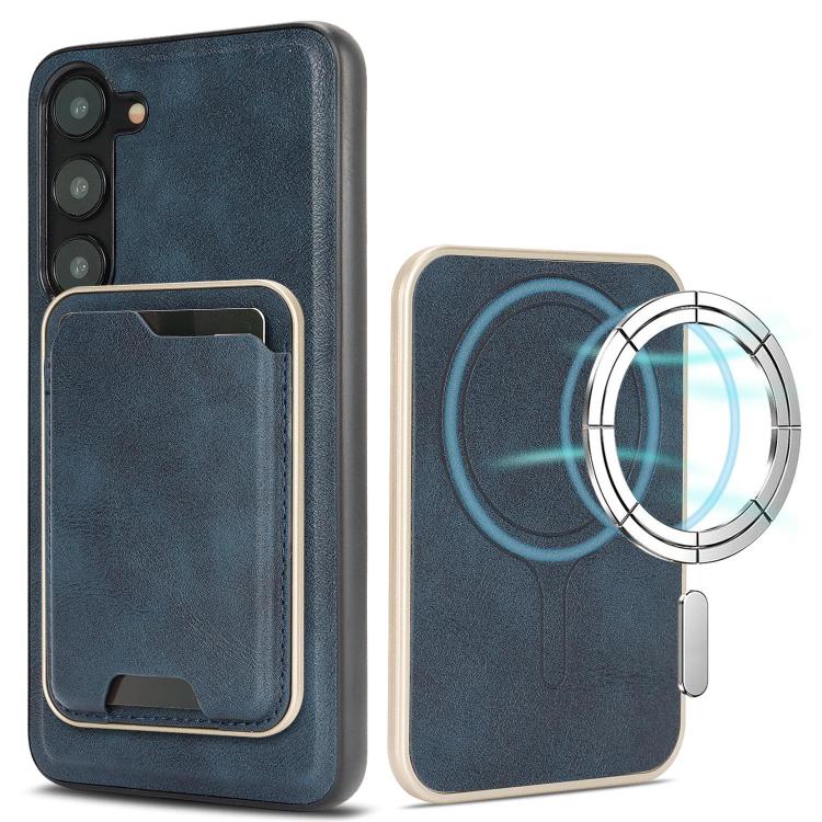 Kalebol Slim MagSafe Ring Magnetic Card Bag Leather Phone Case, For Samsung Galaxy S23 Ultra 5G, For Samsung Galaxy S23+ 5G, For Samsung Galaxy S23 5G, For Samsung Galaxy S22 Ultra 5G