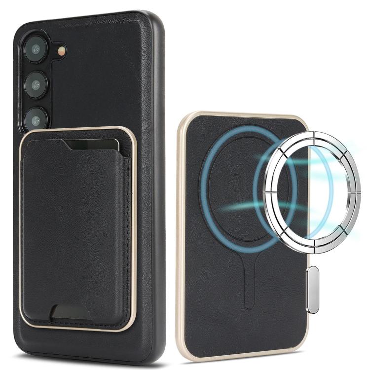 Kalebol Slim MagSafe Ring Magnetic Card Bag Leather Phone Case, For Samsung Galaxy S23 Ultra 5G, For Samsung Galaxy S23+ 5G, For Samsung Galaxy S23 5G, For Samsung Galaxy S22 Ultra 5G